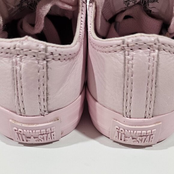 Converse Girl Baby Toddler Pink Leather Size 5 Sneakers - Picture 9 of 11